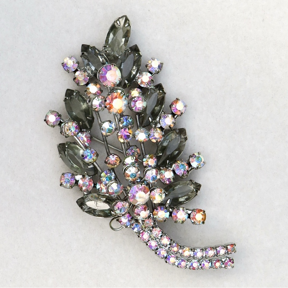 *Verified* Juliana D&E Vintage Leaf Spray Brooch 3.25” x 2.5”